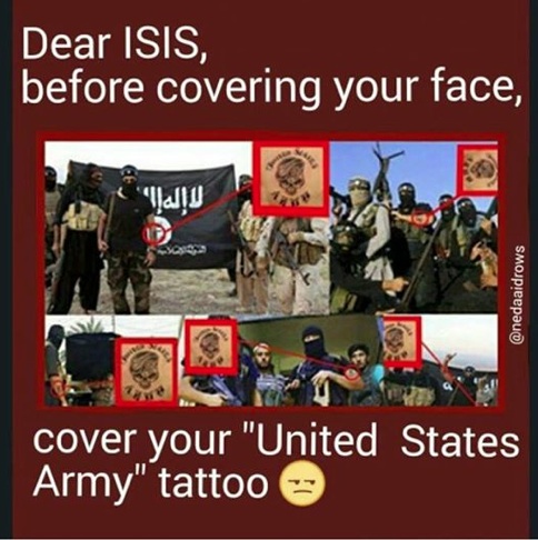 ISIS US Army tattoos