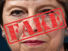 Theresa May fake news